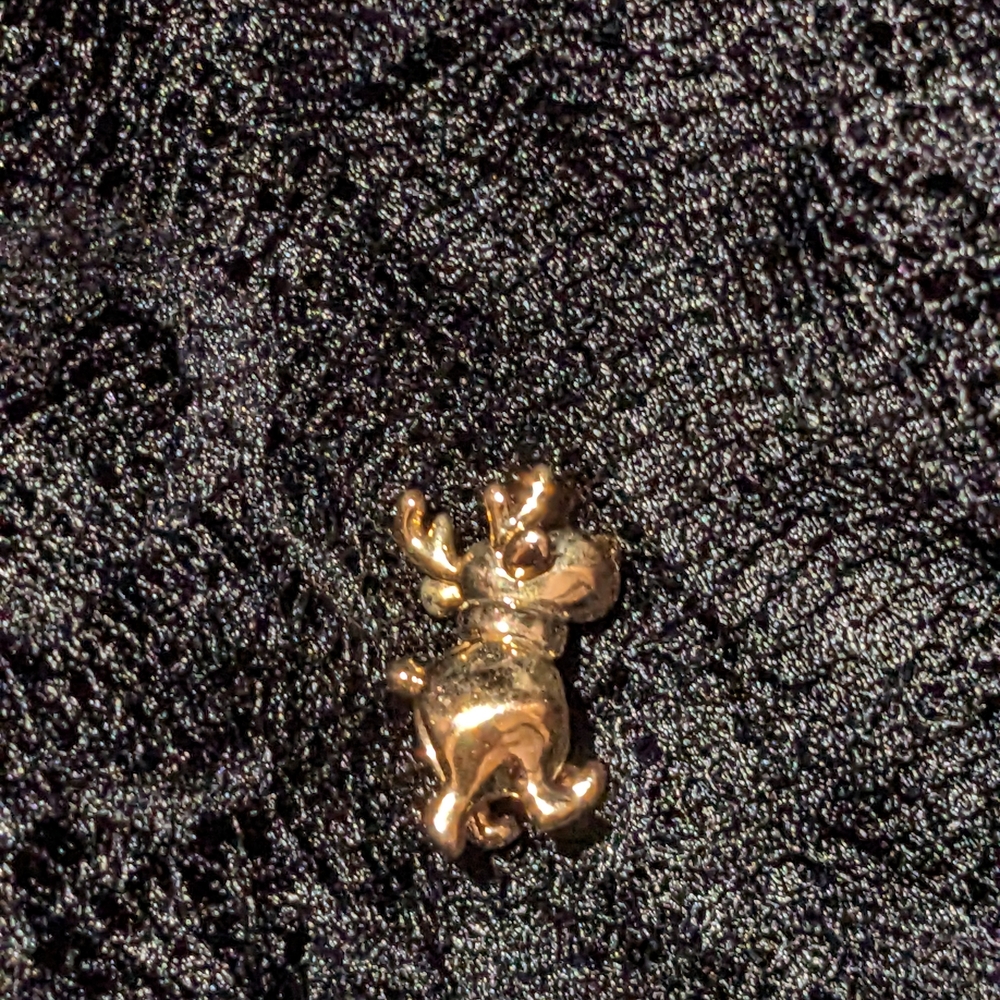 Retired Rose Gold Plated Reindeer Charm - Picture 4 of 6
